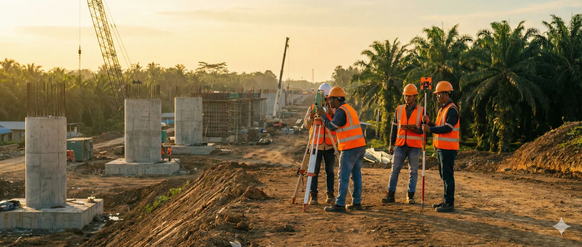 Tim BSP91 di lokasi proyek